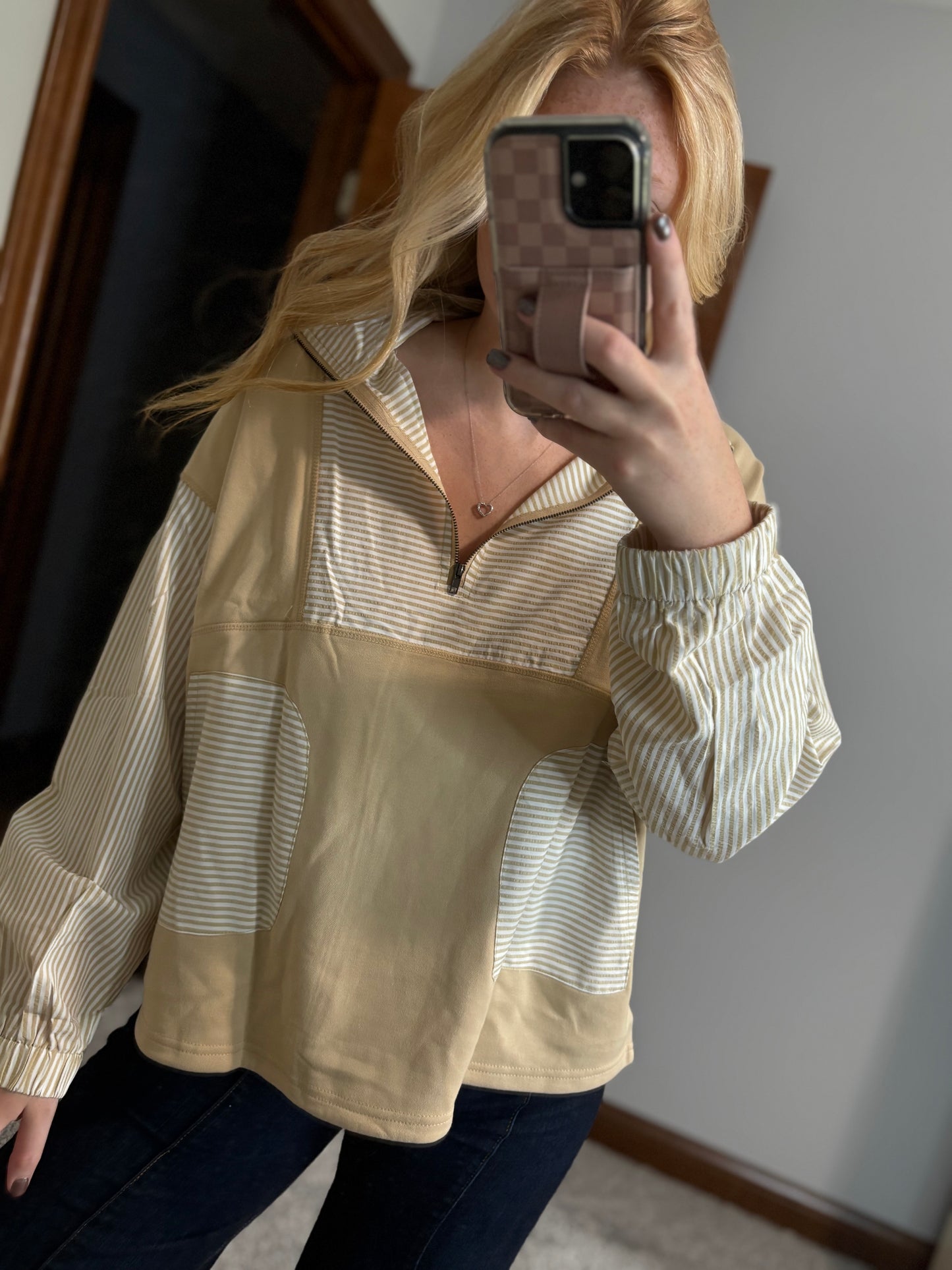 Striped Patch Top