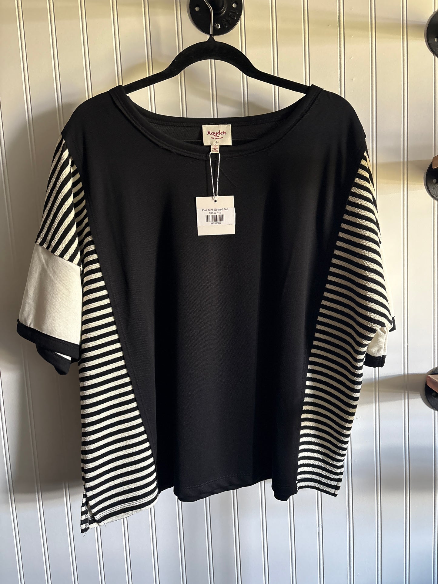 Plus Size Striped Tee
