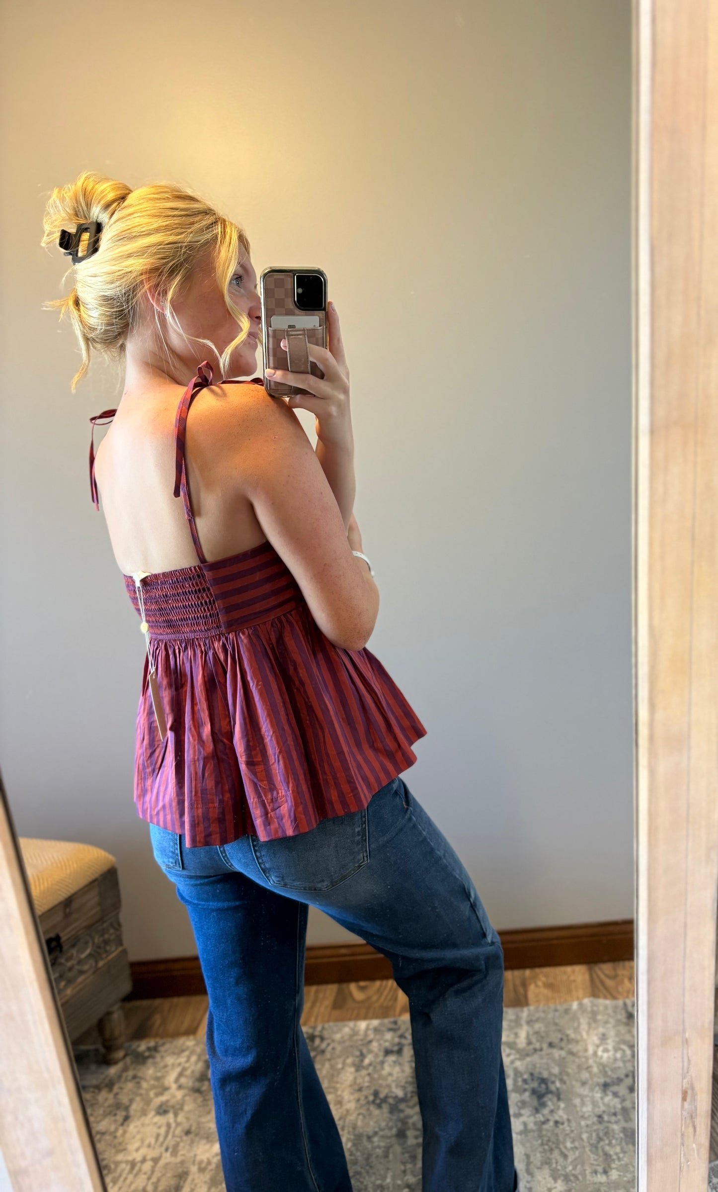 Striped Bubble Top