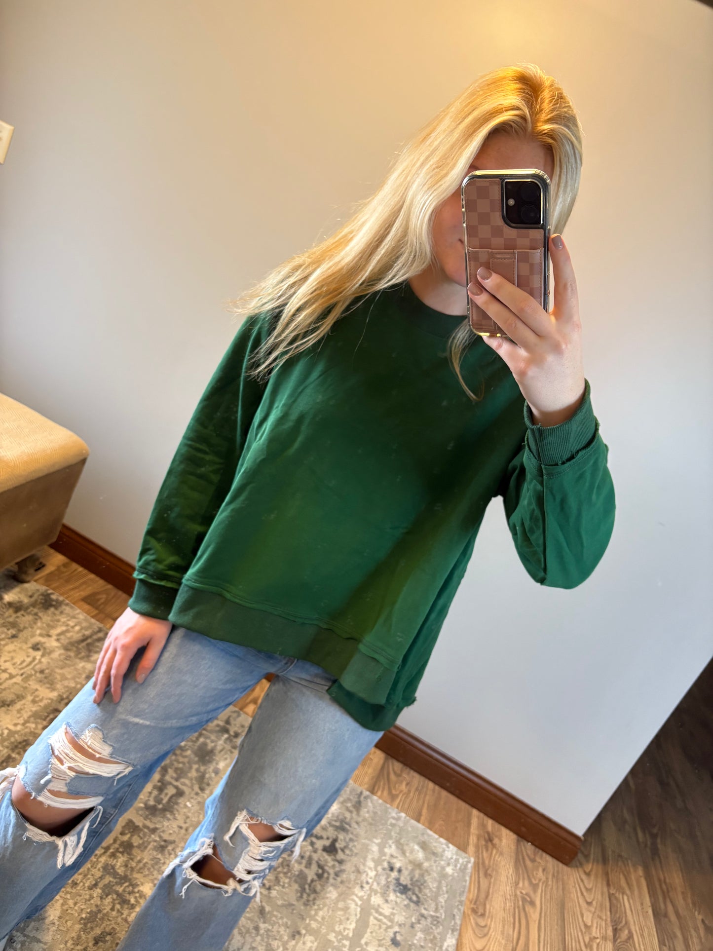 Oversized Green Sweatshirt