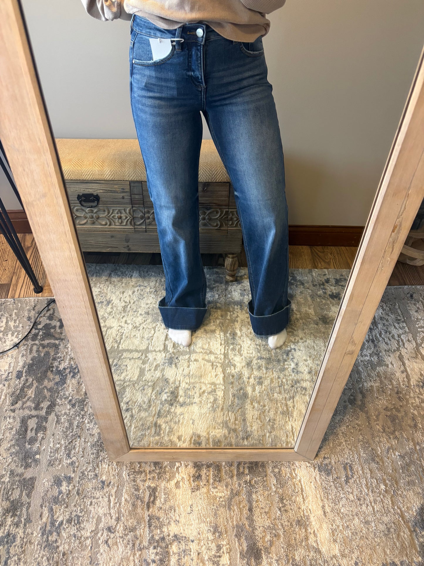 Risen Ankle Cuff Jeans
