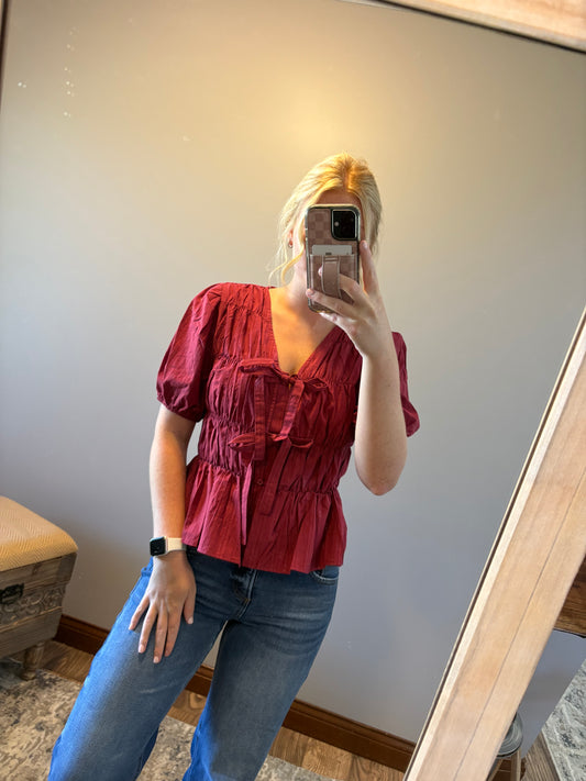Burgundy Blouse