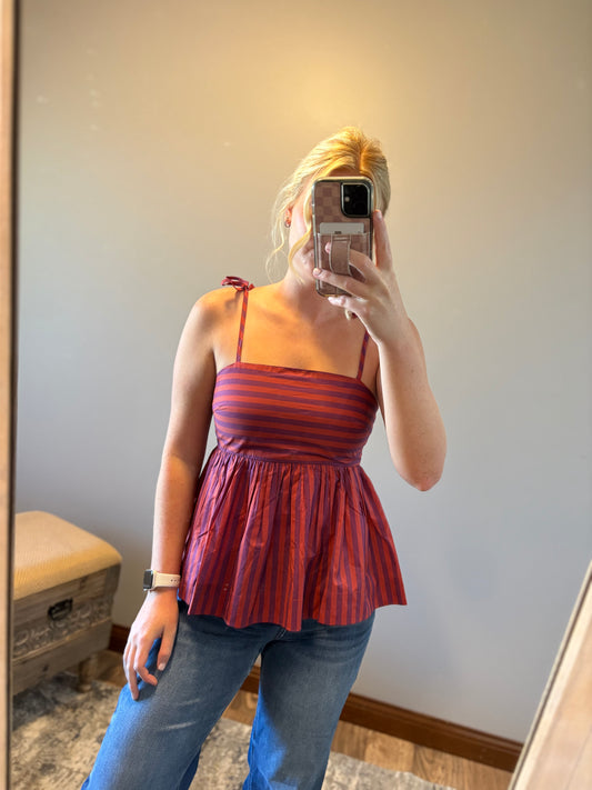 Striped Bubble Top
