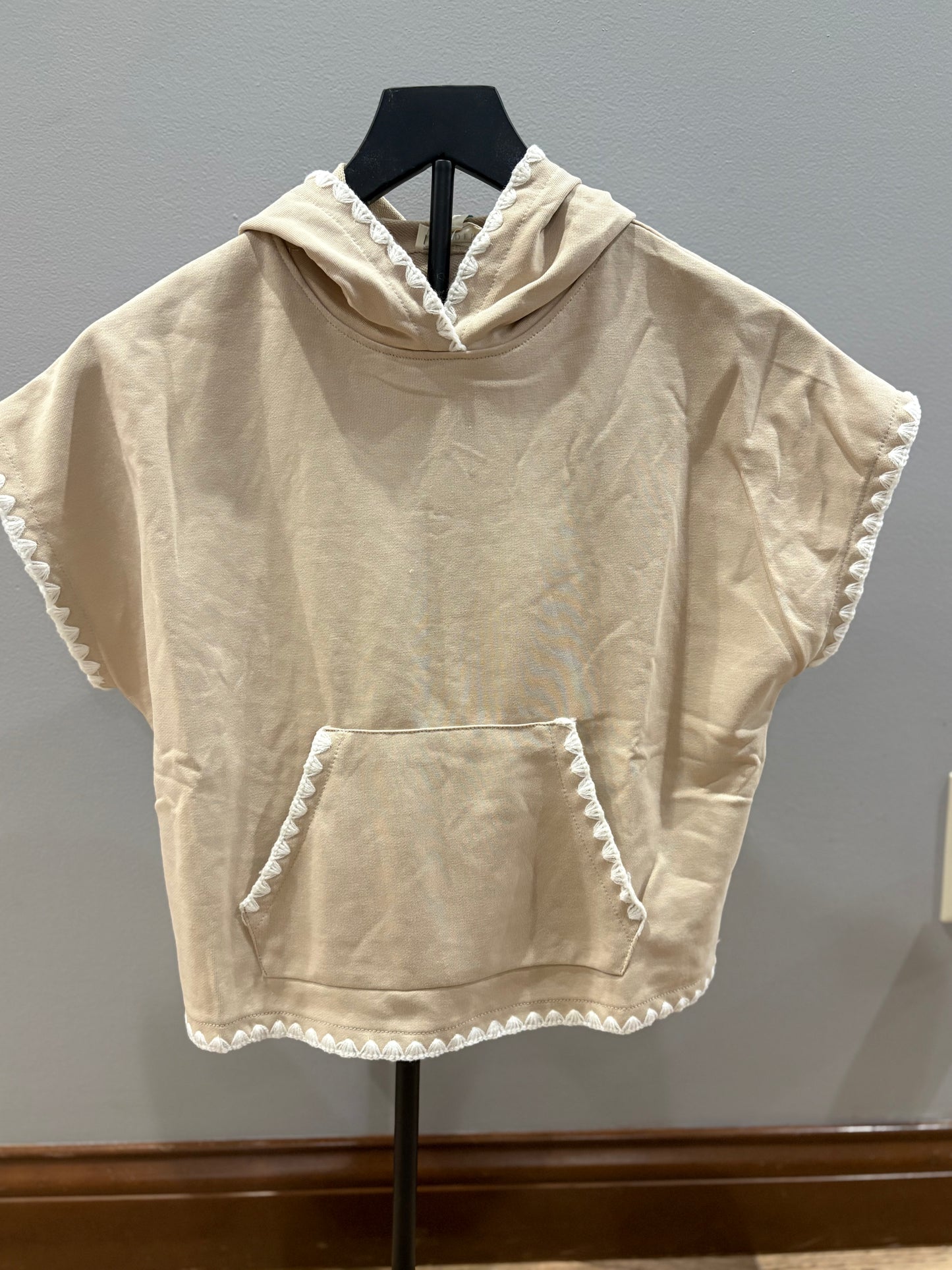 Girls Contrast Stitched Hoodie