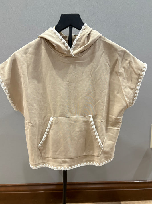 Girls Contrast Stitched Hoodie