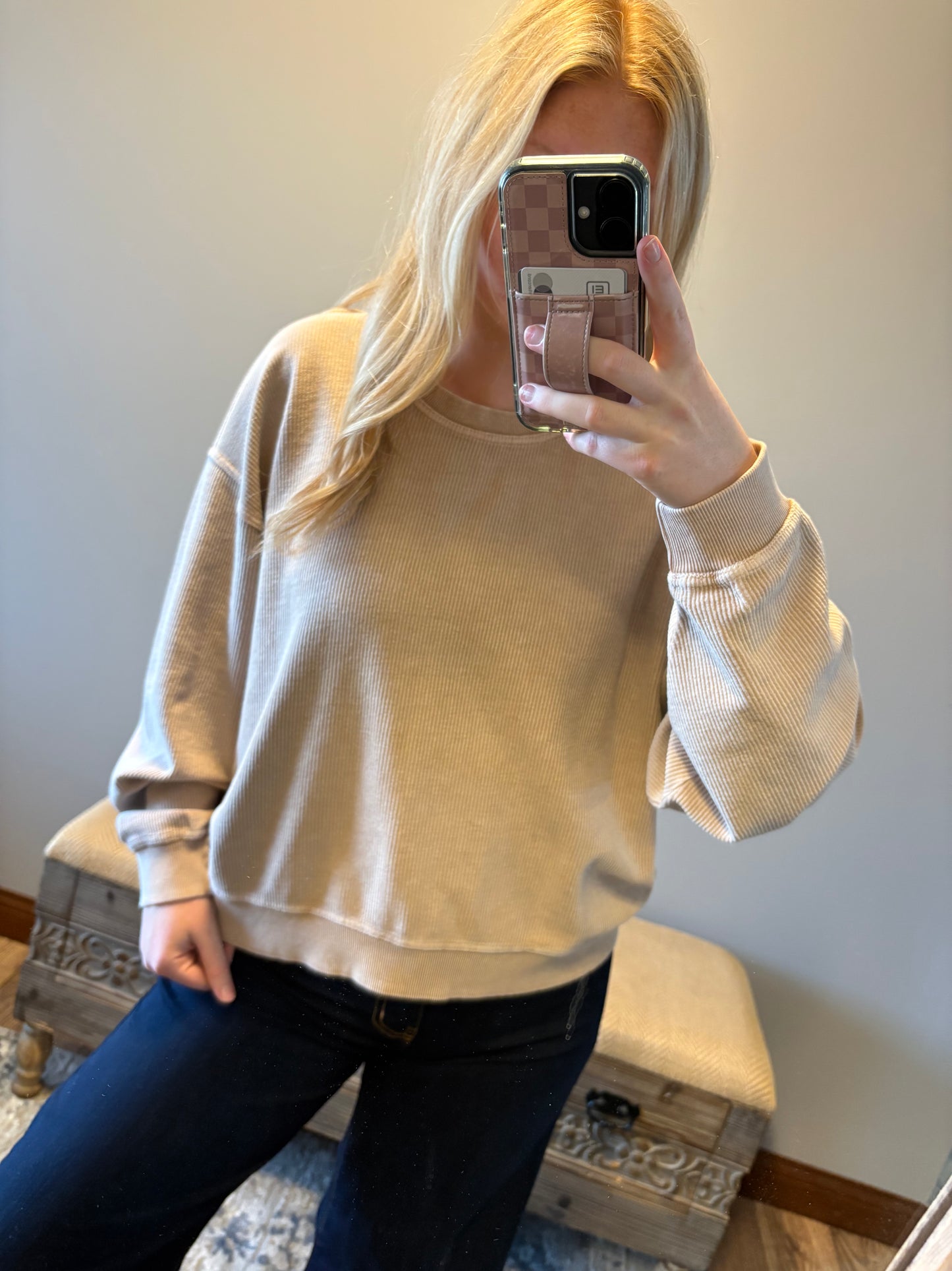 Cropped Vintage Pullover