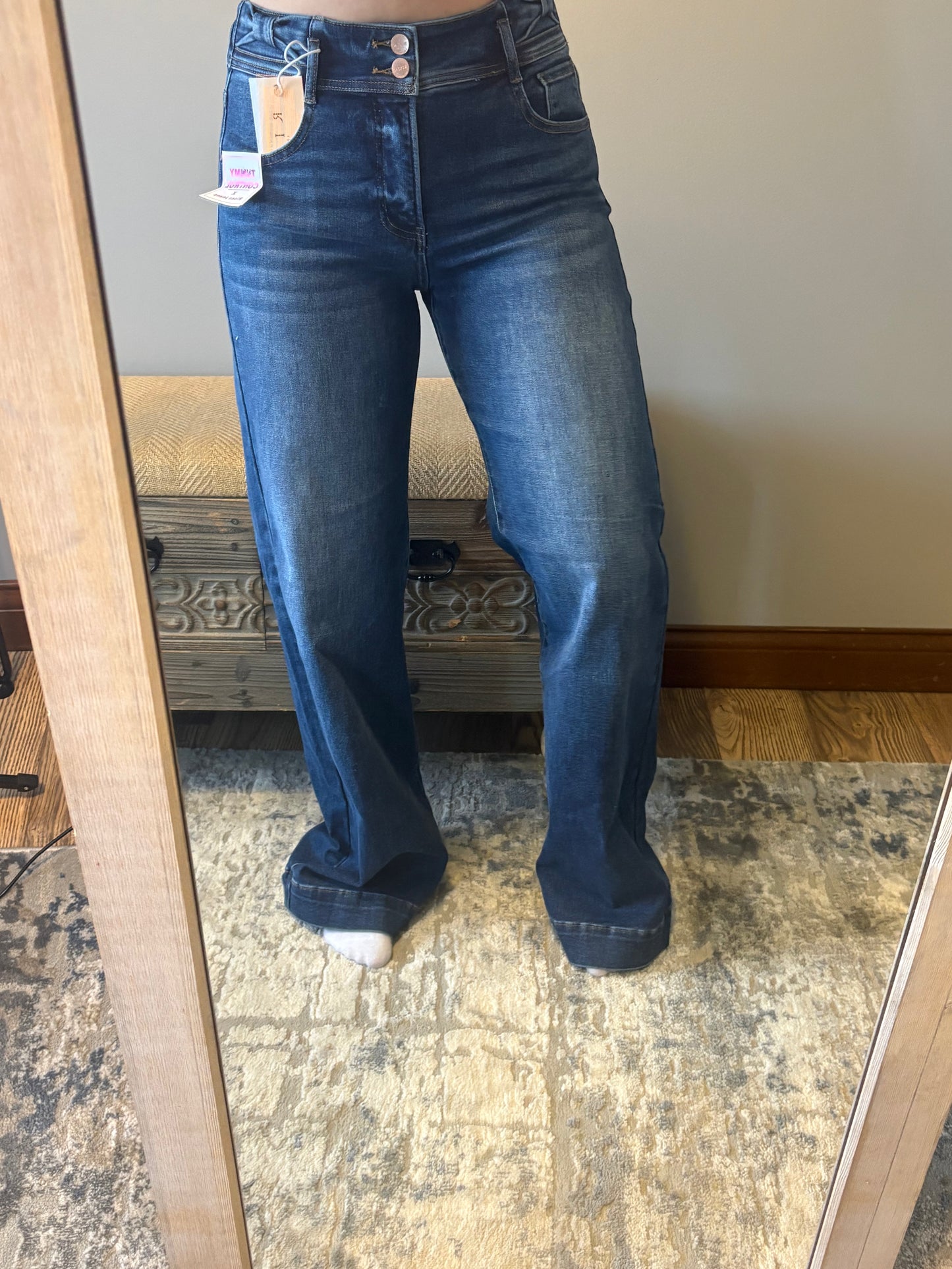 Risen Wide Leg Jeans