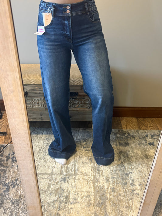 Risen Wide Leg Jeans