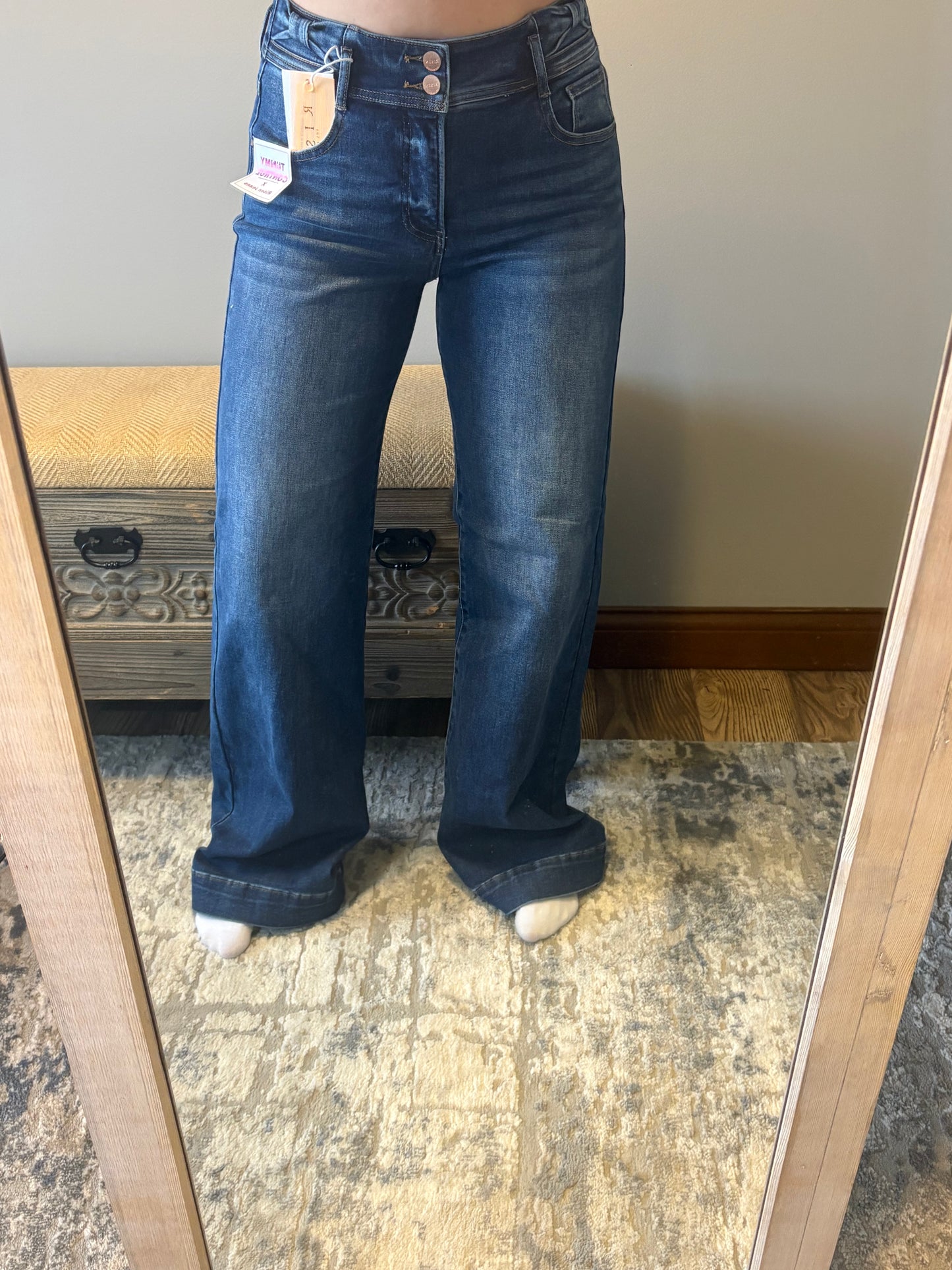 Risen Wide Leg Jeans