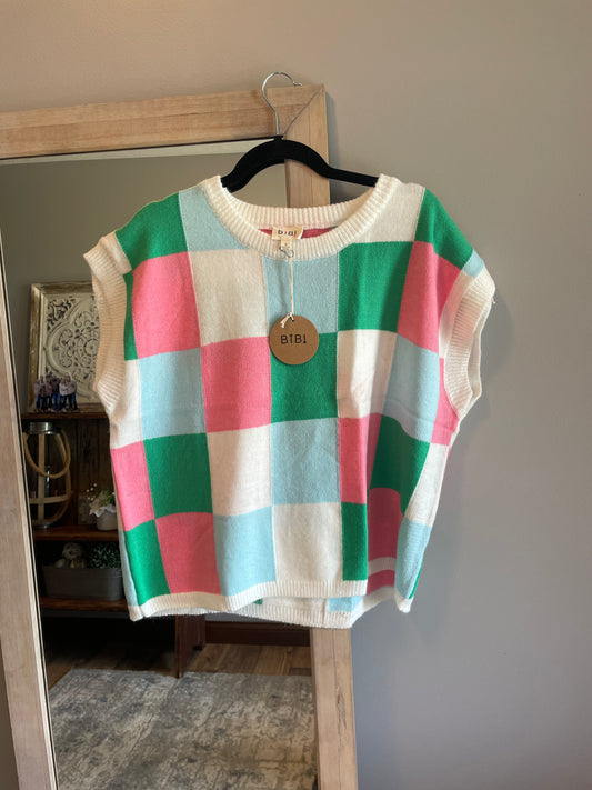 Checker Sweater Vest