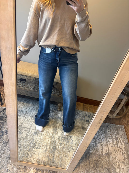 Risen Ankle Cuff Jeans